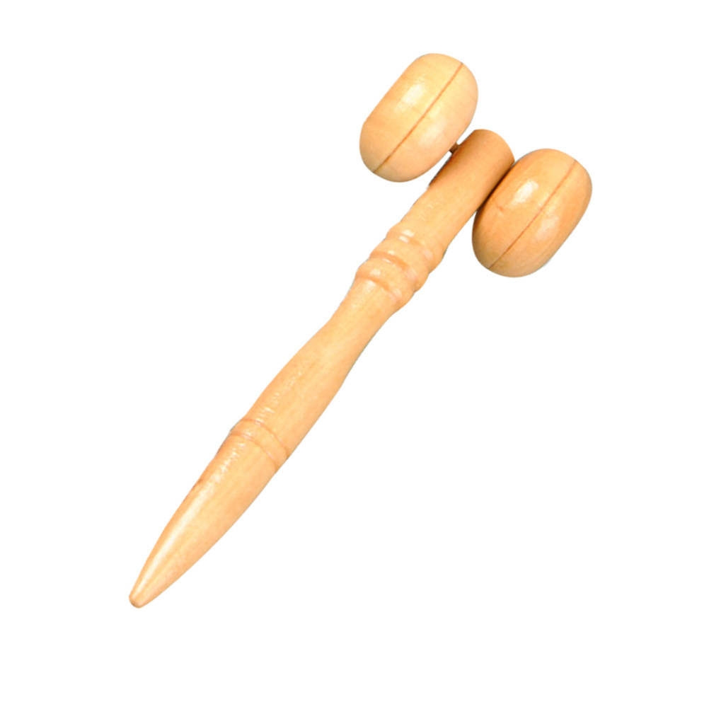 Face Massager - Wooden Face Massage Roller Natural Wood