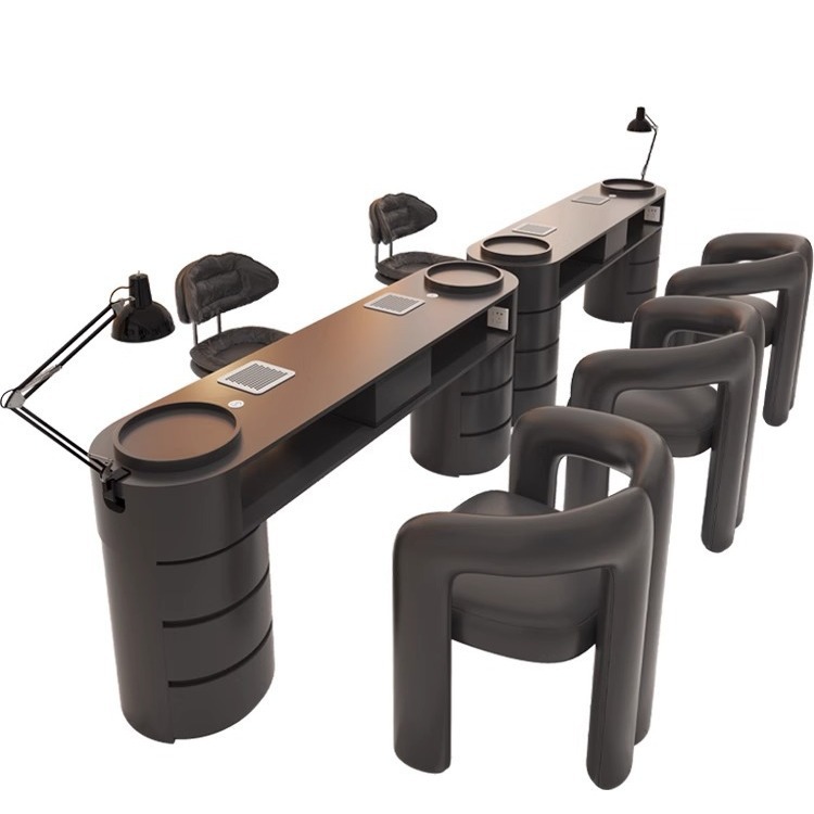 Beauty For You Makeup - Modern Minimalist Makeup Table Black Double