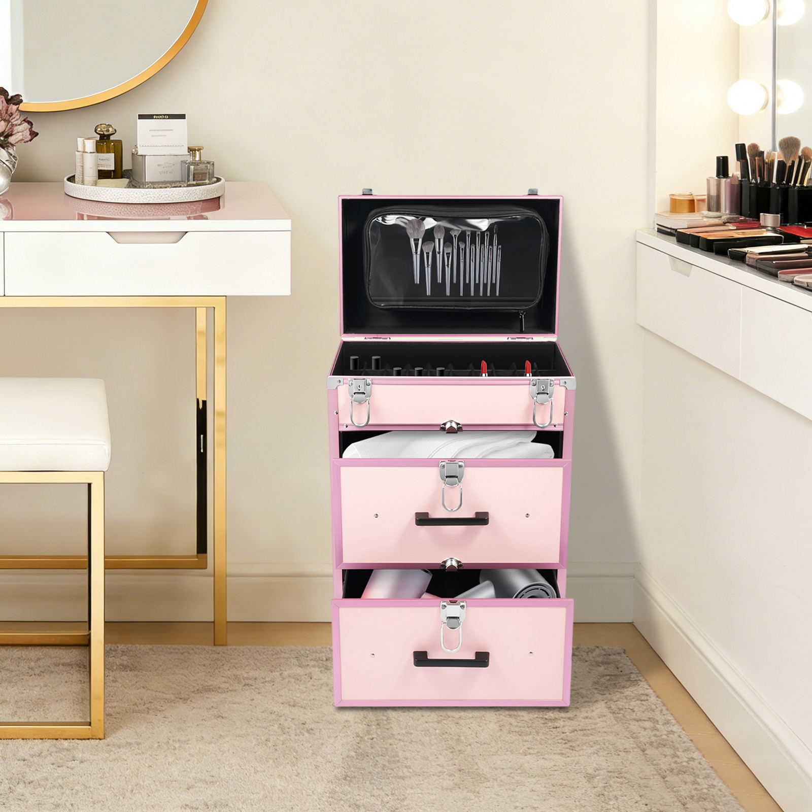 Beauty & Makeup Katia Di Paola Palermo - Bymaocar 40 Grids Makeup Train Case