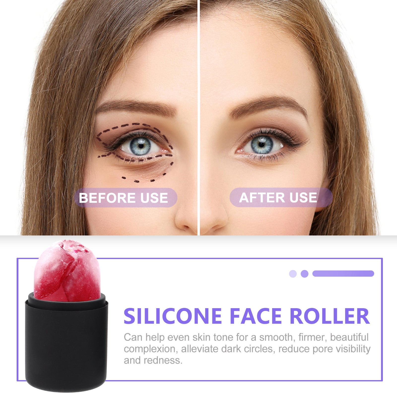 Ice Face Roller Silicone Facia - Face Massager ulasan dan harga