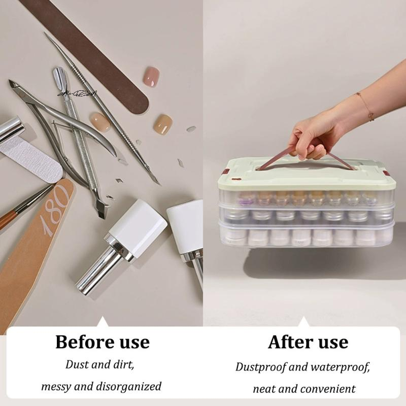 PVC Nail Polish Organizer UV G - Beauty Makeup Tool ulasan dan harga