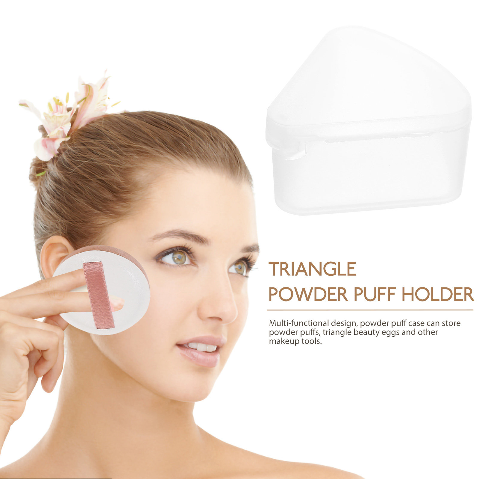 6Pcs Triangle Powder Puff Case - Beauty For You Makeup ulasan dan harga