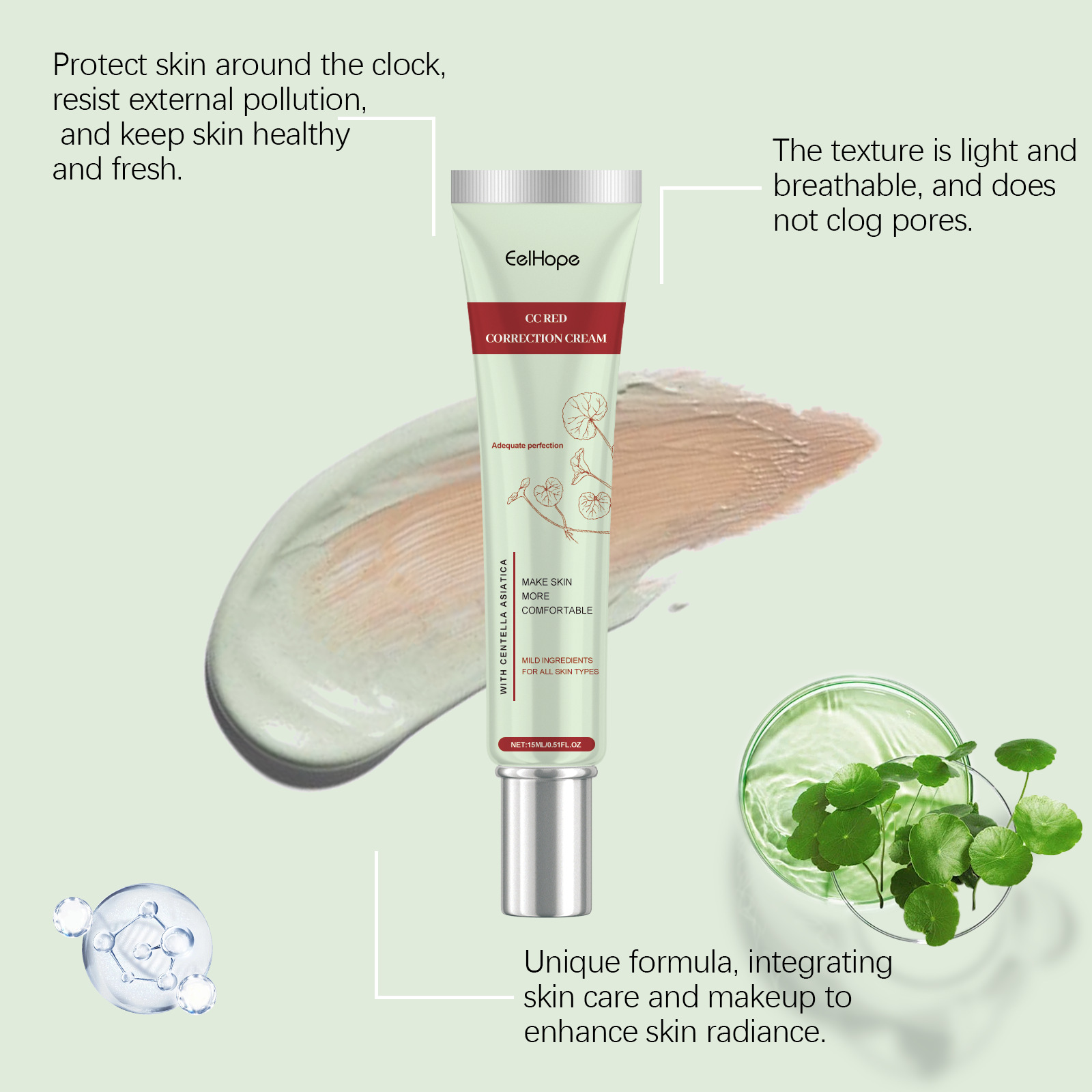 15ml CC Cream Liquid Foundatio - Concealer Full Coverage ulasan dan harga