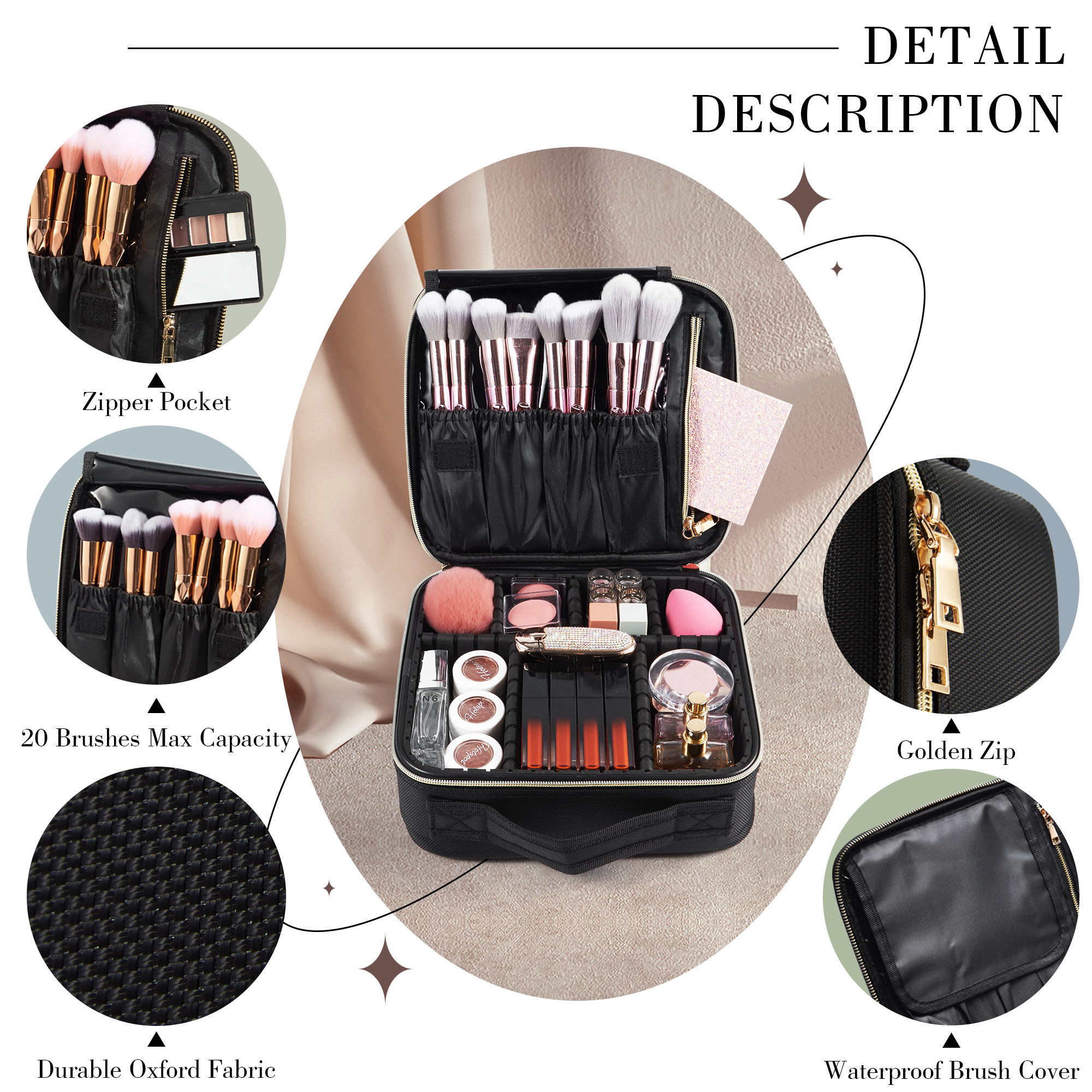 Cosmetic Case Makeup Bag Vanit - Beauty & Makeup Katia Di Paola Palermo ulasan dan harga