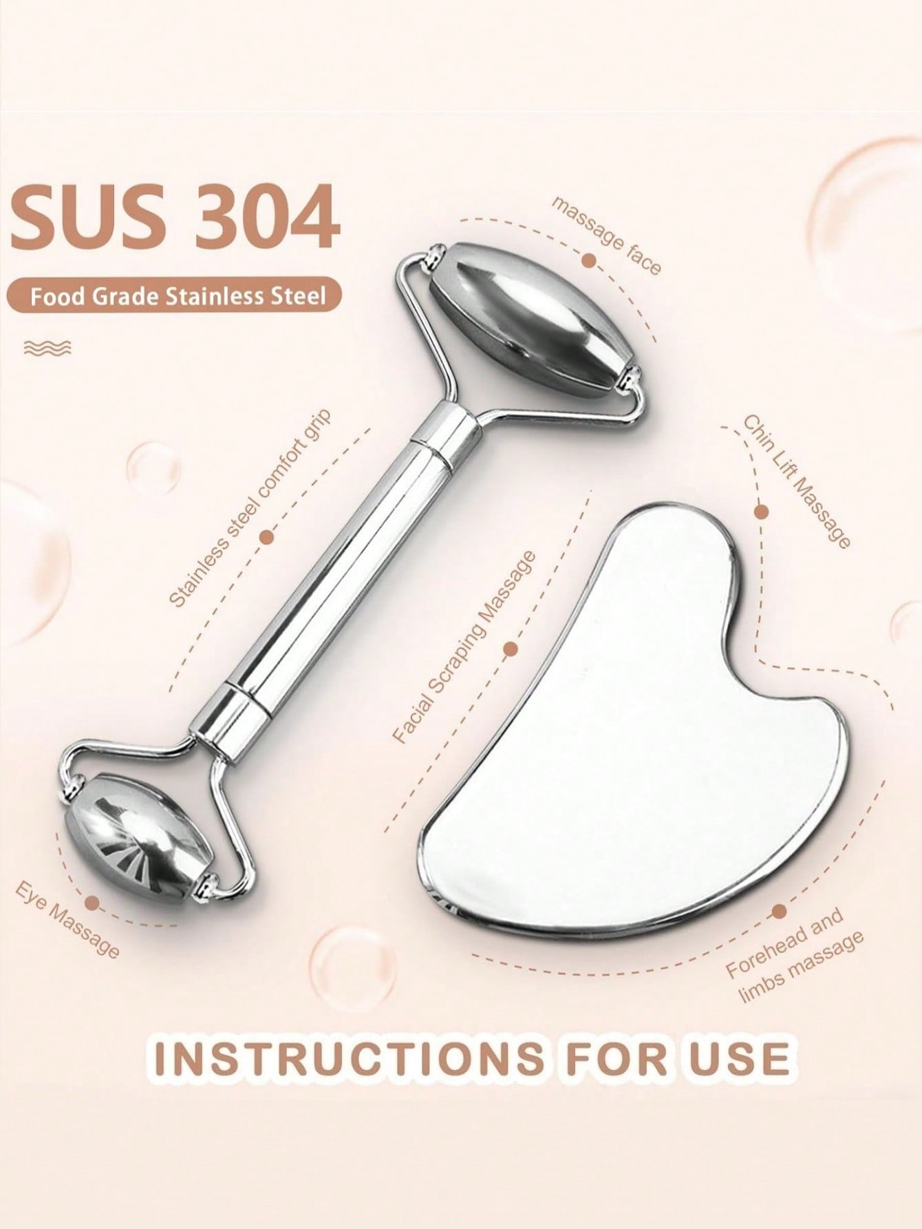 LMMAKE Face Roller And Gua Sha - Face Massager ulasan dan harga