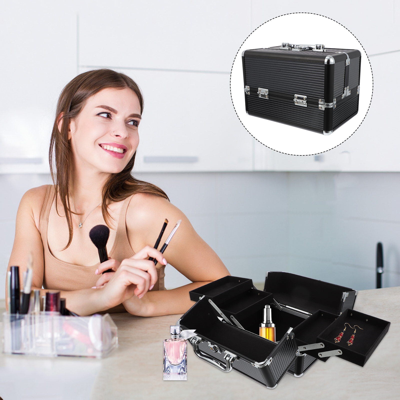 Makeup Case Handheld Storage C - Beauty Makeup Girl ulasan dan harga