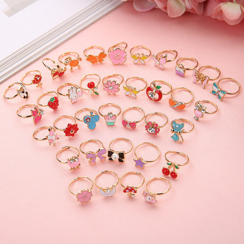 10/20 pcs Children Cute Ring A - Beauty Makeup Girl ulasan dan harga