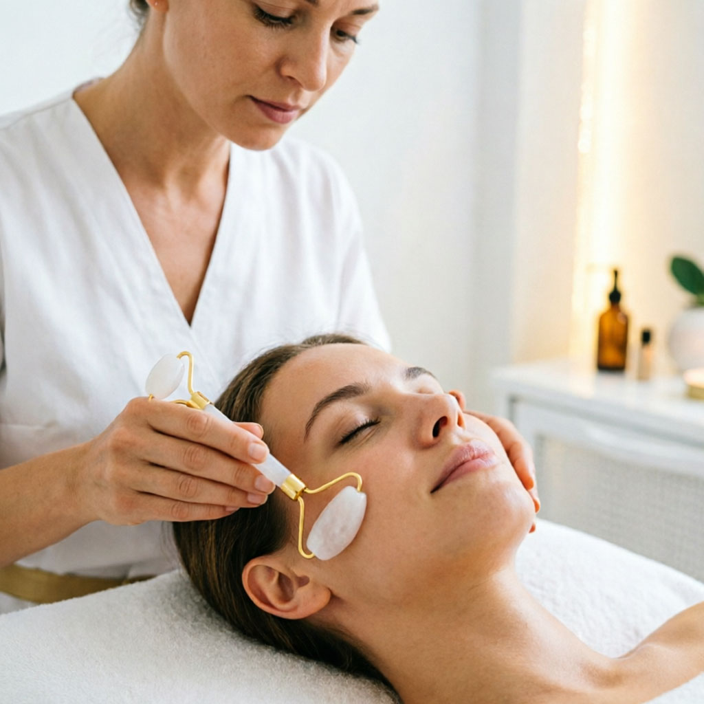 White Gua Sha Natural Jade Whi - Face Massager ulasan dan harga