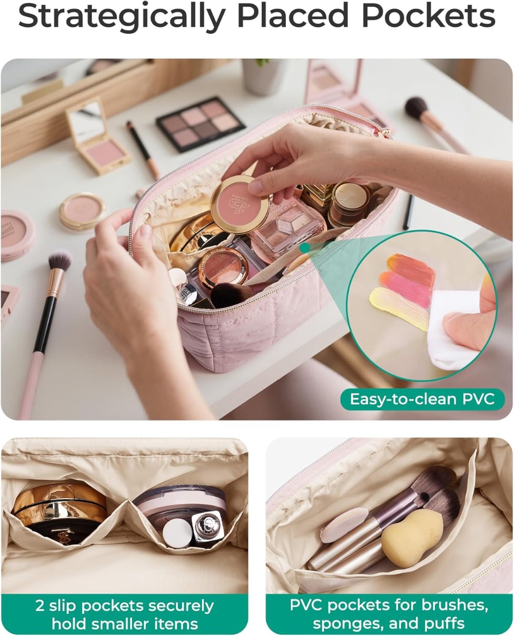 Puffy Makeup Bag Travel Toilet - Beauty Bag Makeup ulasan dan harga